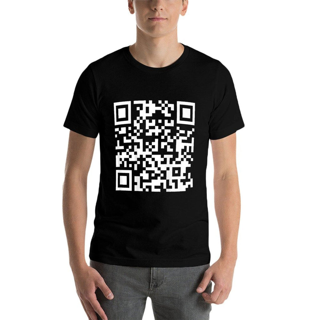 (On Back) Funny QR Fck Off Code Saying Quote For Men Women  Versatile T-Shirt
