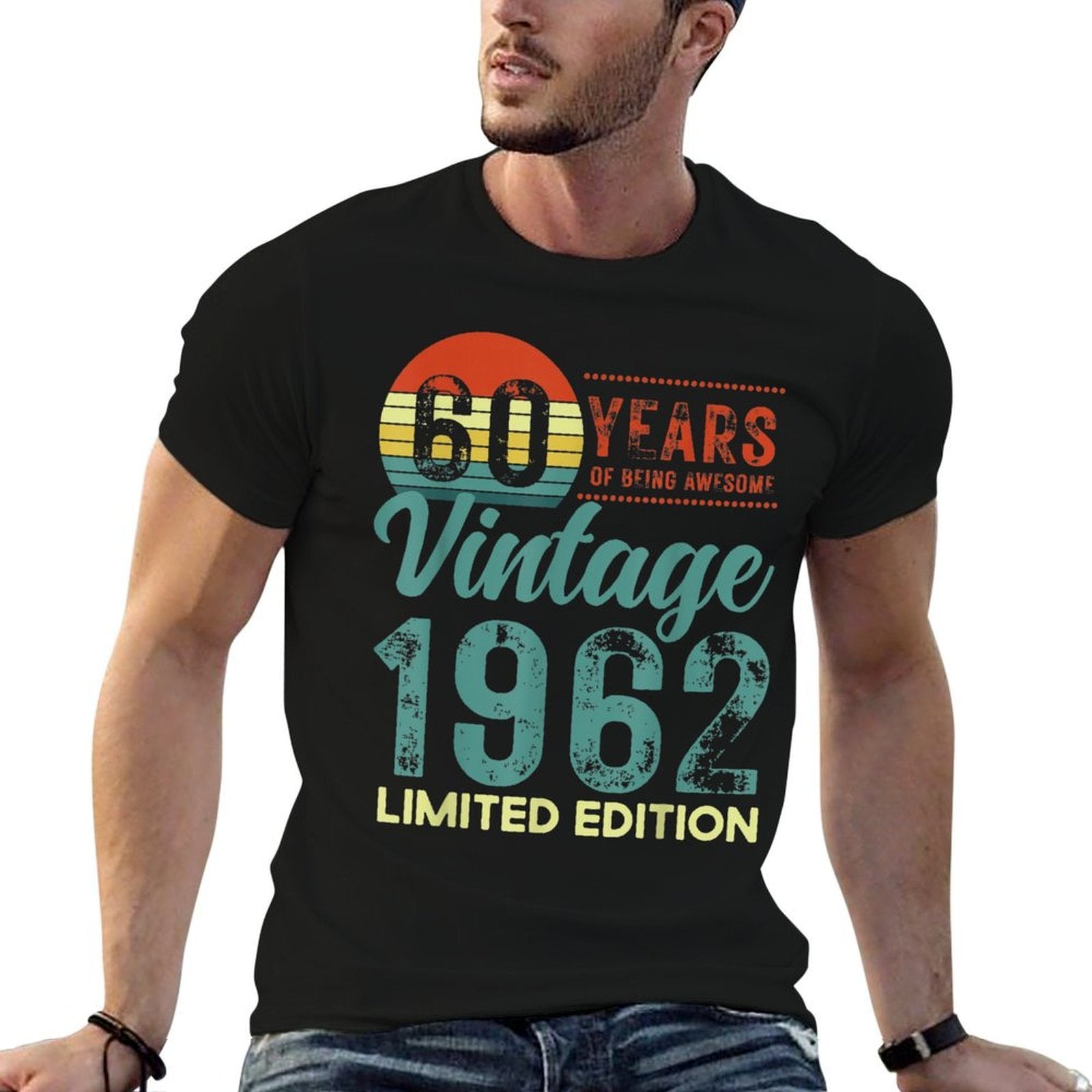 60 Years Of Being Awesome T Shirt Vintage 1962 60th Birthday Comfortable T-Shirt