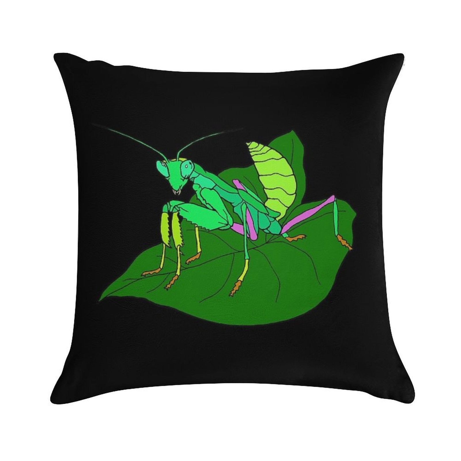 African Giant Mantis (juvenile) Soft Shrink-Resistant Throw Pillow