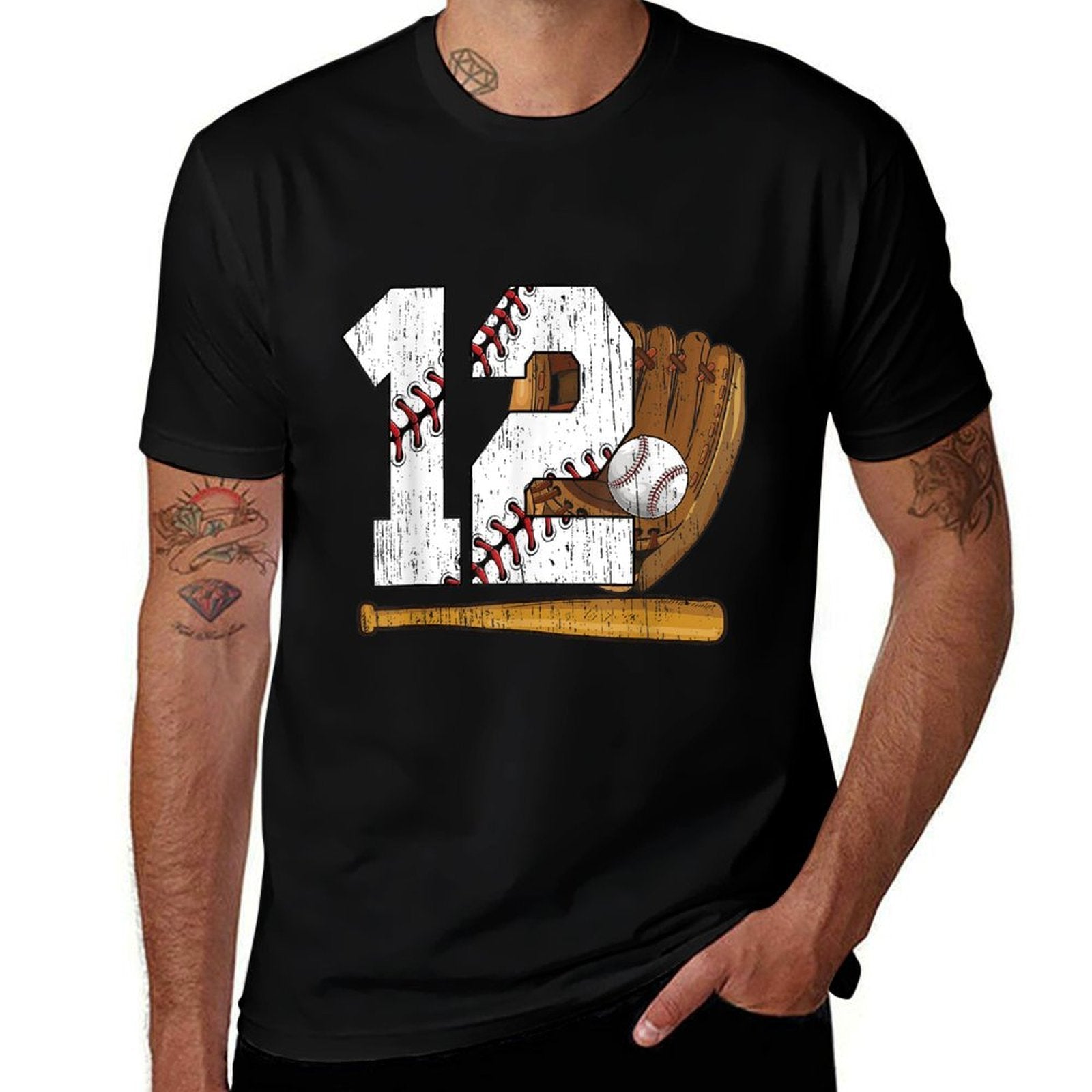 12th Birthday Baseball Boy Twelve Year Old Baseball Player  Stretchy T-Shirt