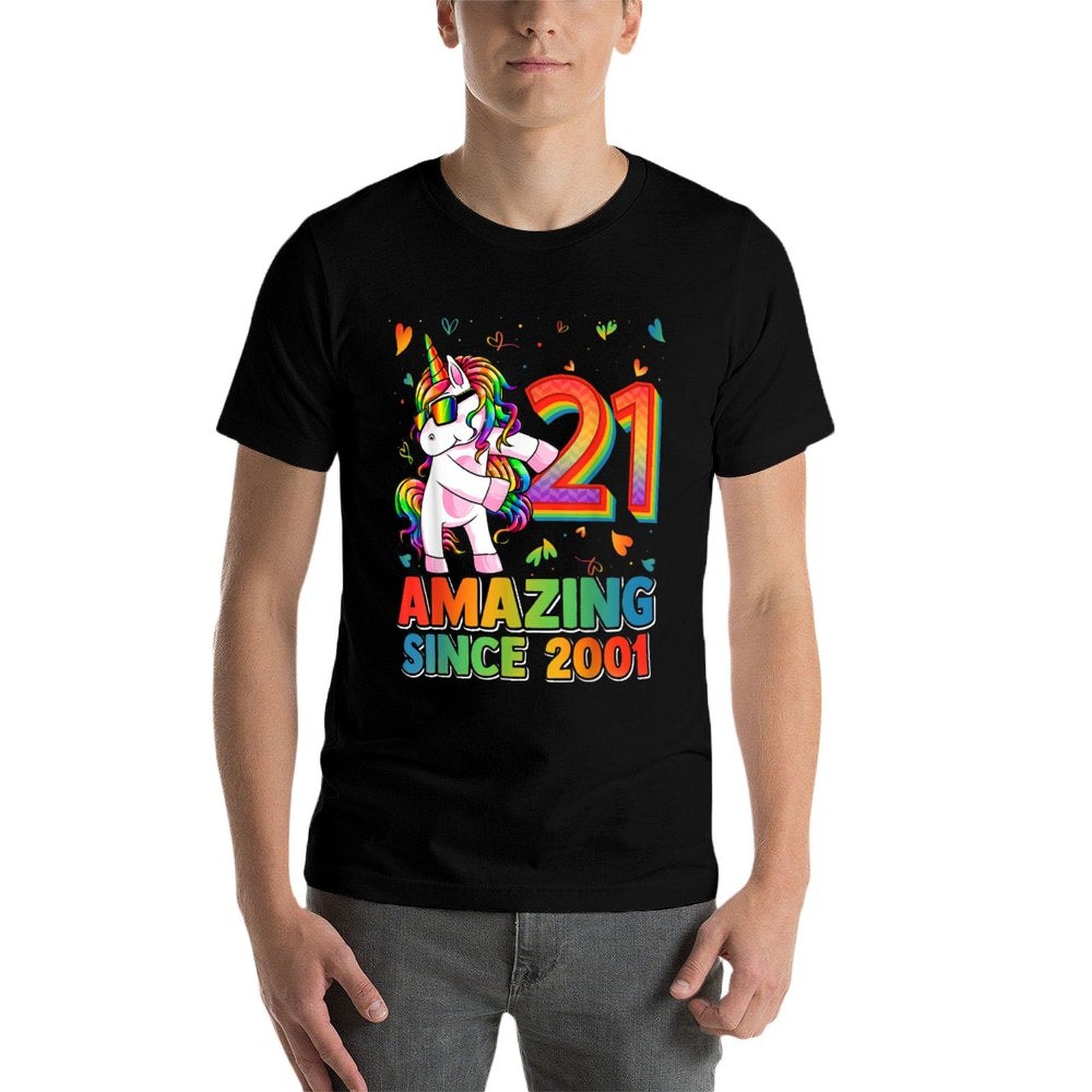 21 Years Old Unicorn Flossing 21st Birthday Unicorn Party  Odor-resistant T-Shirt
