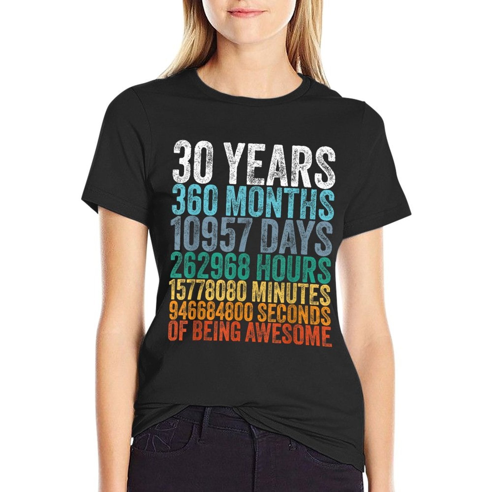 30th Birthday Decoration Men 30yr 30 Year Old Birthday  Wrinkle-resistant T-Shirt
