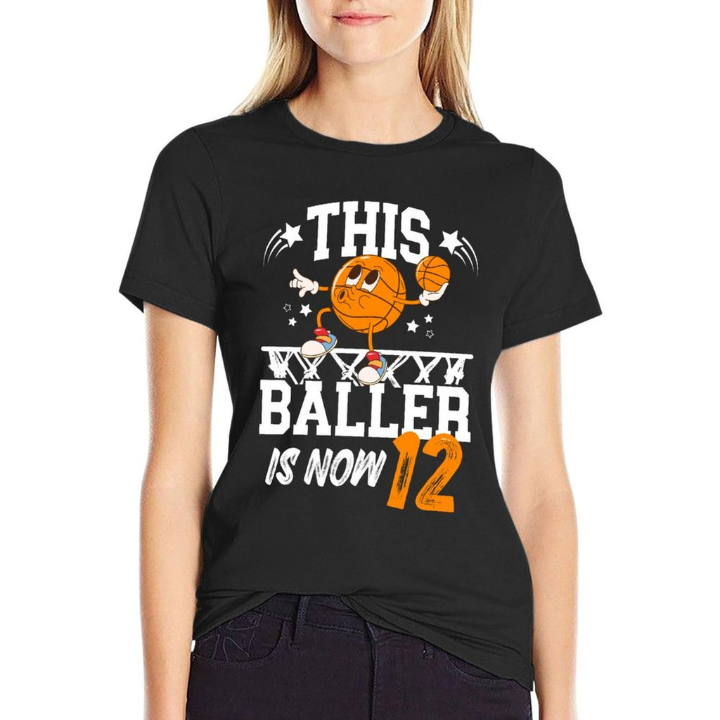 12th Basketball Birthday Twelve Year Old Basketball Player  Breathable T-Shirt