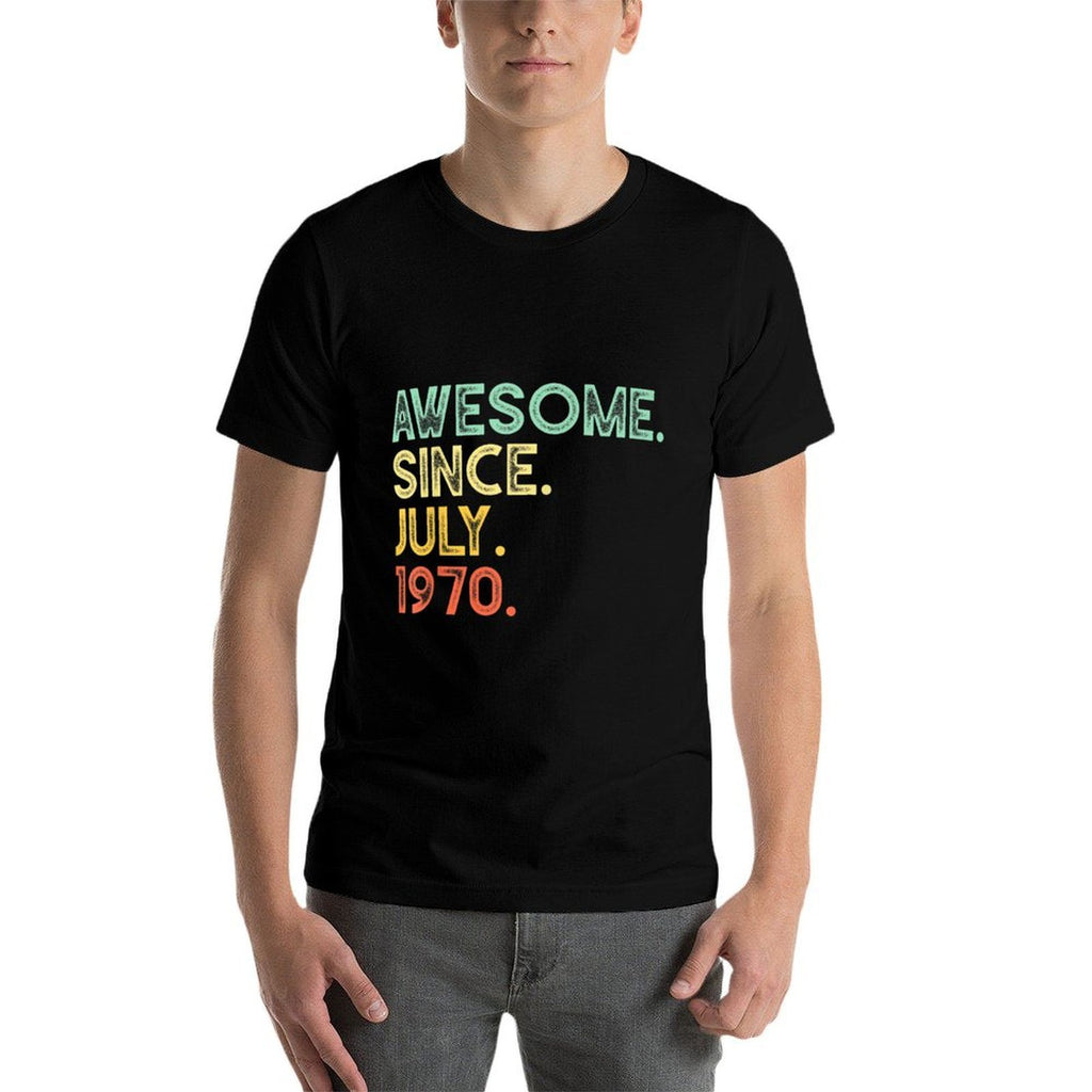 50 Years Old Awesome July 1970 50th Birthday Gift  Cotton T-Shirt