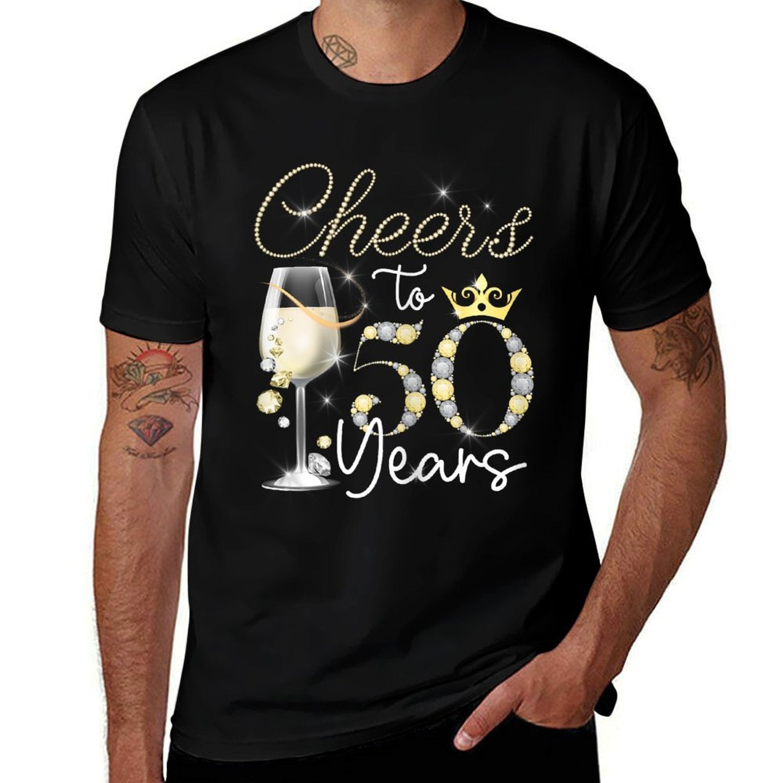 50th Birthday Decorations Women Cheer To 50 Years Old Gifts  Slim-fit Cut T-Shirt