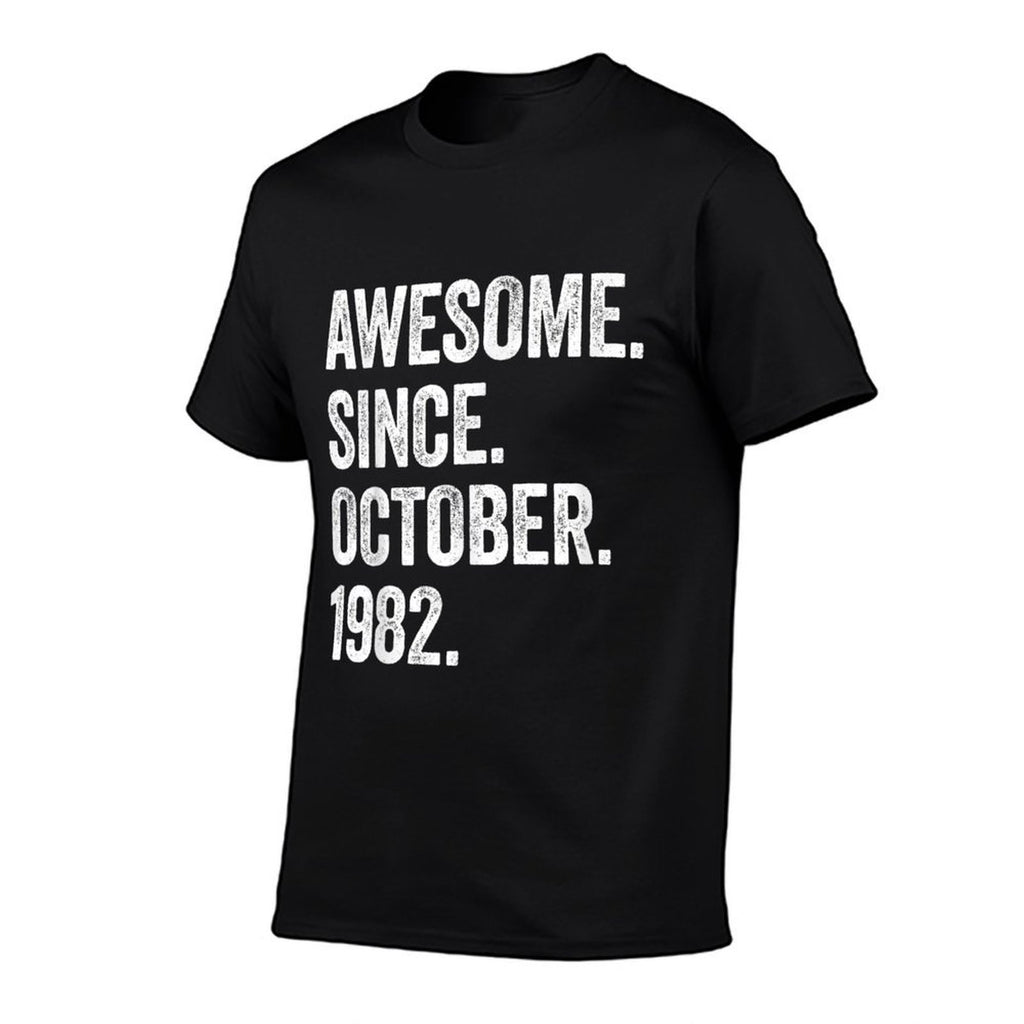 40 Years Old Awesome Since October 1982 40th Birthday  Easy-care T-Shirt