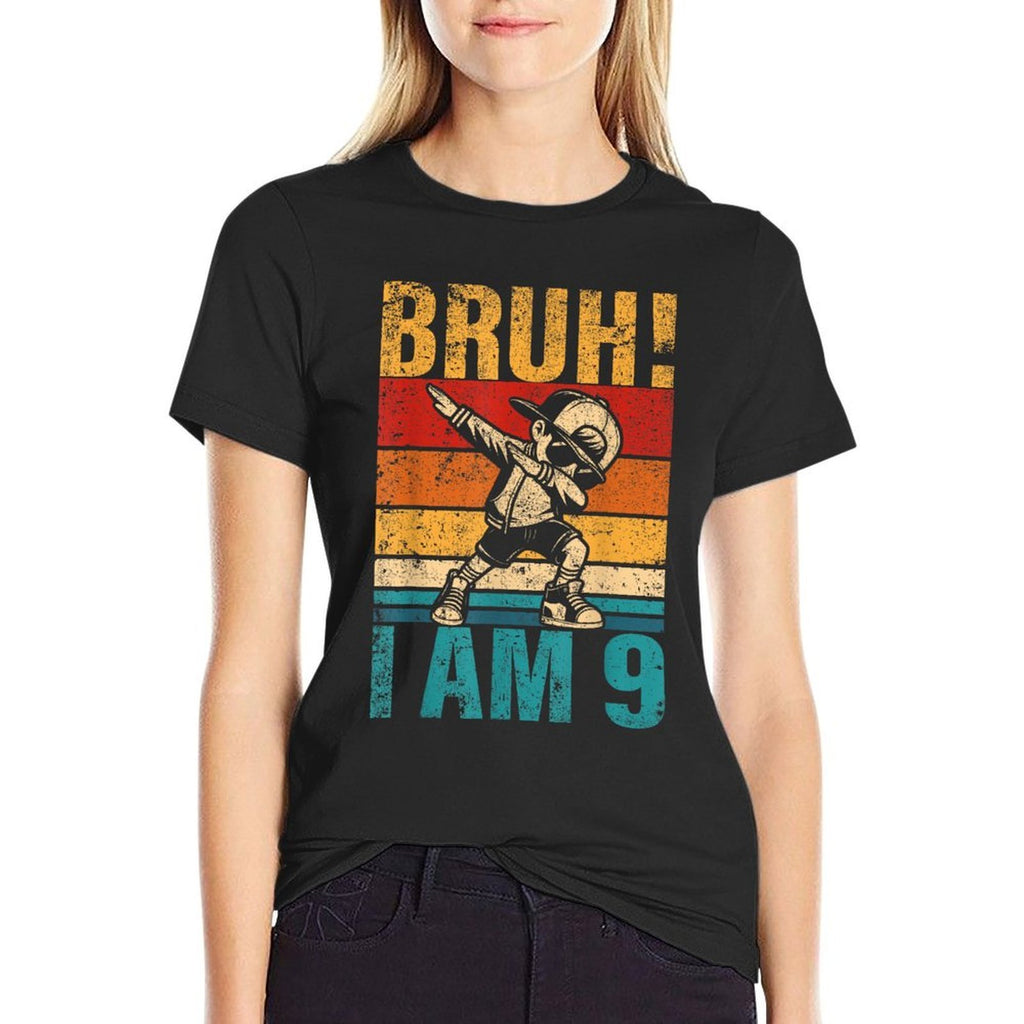 9 Year Old Birthday Dabbing Boy Bruh It&#39;s My 9th Birthday  Odor-resistant T-Shirt