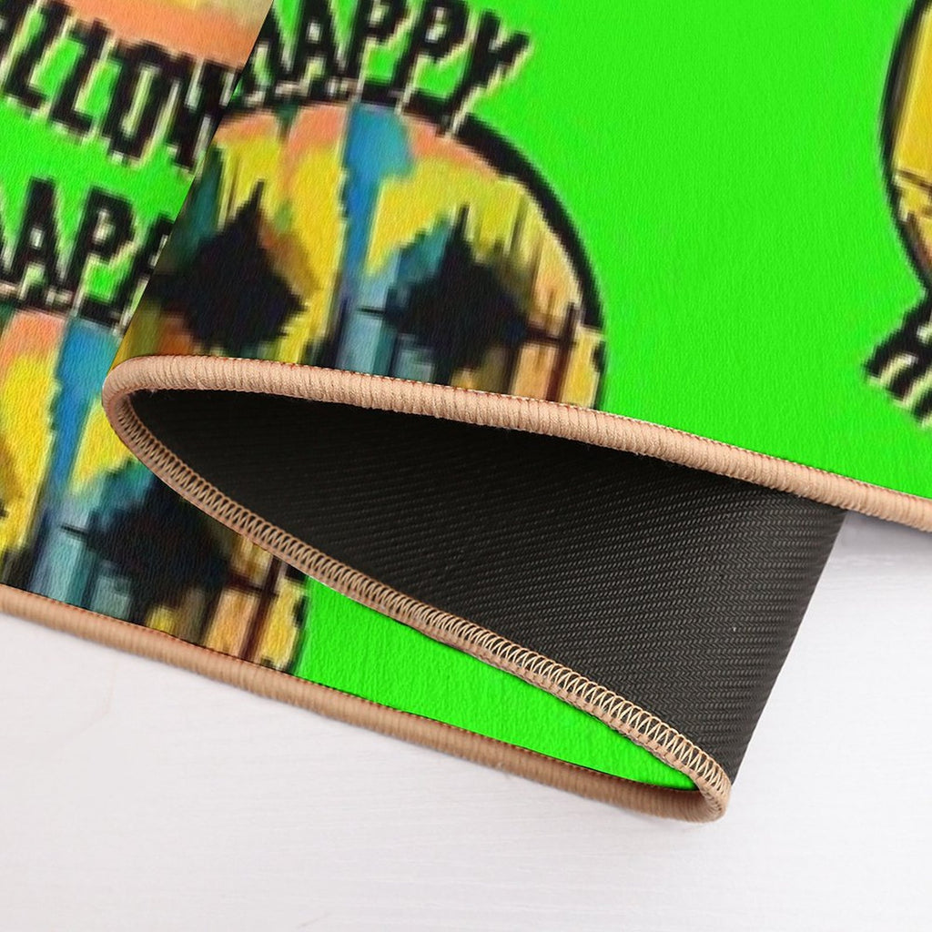 Glitchy Pumpkin Face – Happy Halloween Art  Pet-Safe Bath Mat