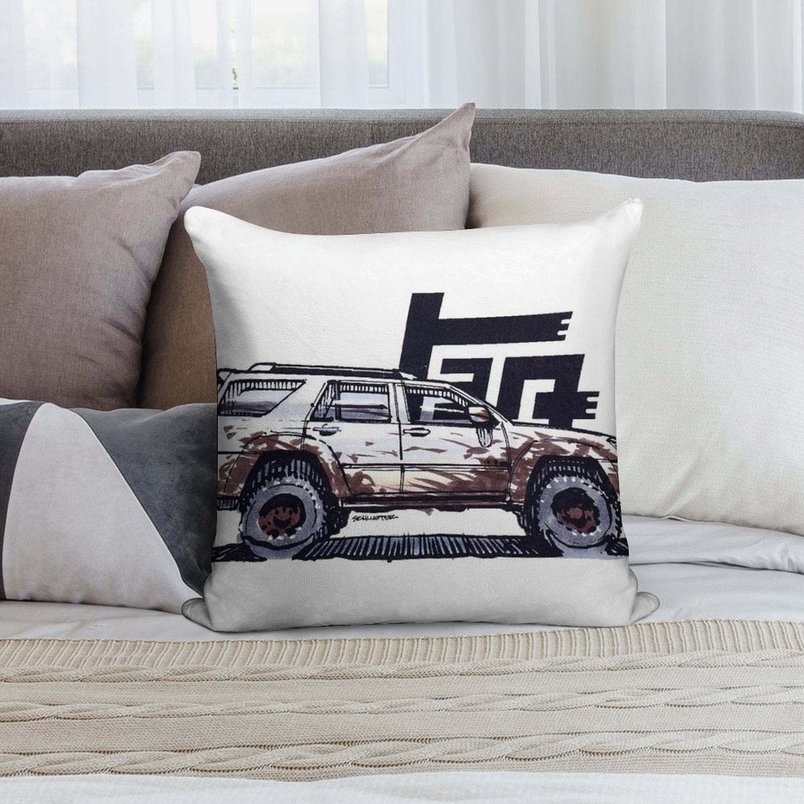 4th Gen 4Runner TRD - Ghost Soft Reinforced Edging Throw Pillow