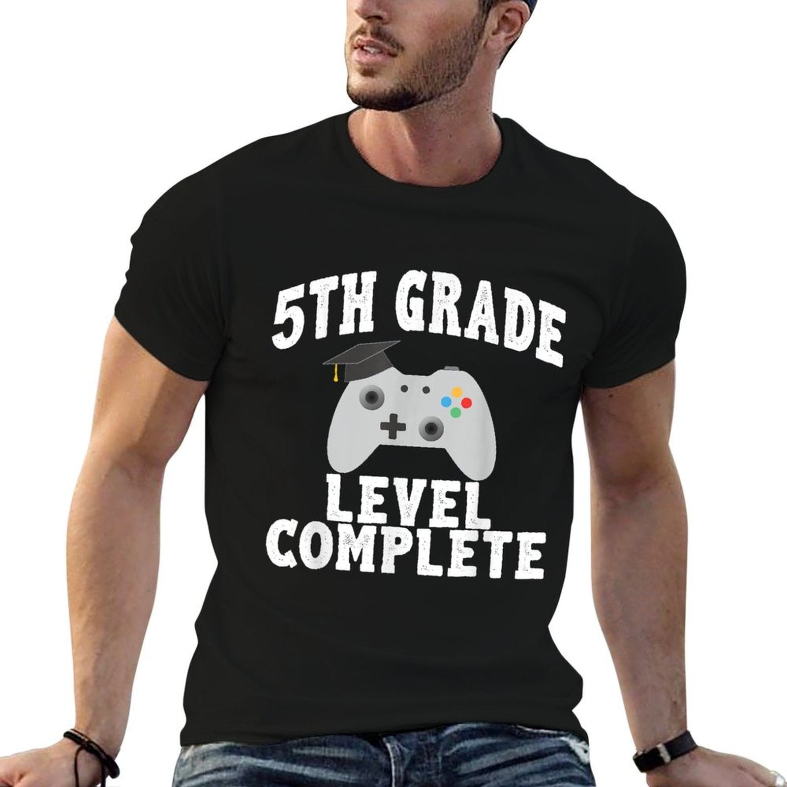 5th Grade Level Complete Gamer Class Of 2025 Graduation  Eco-friendly Material T-Shirt