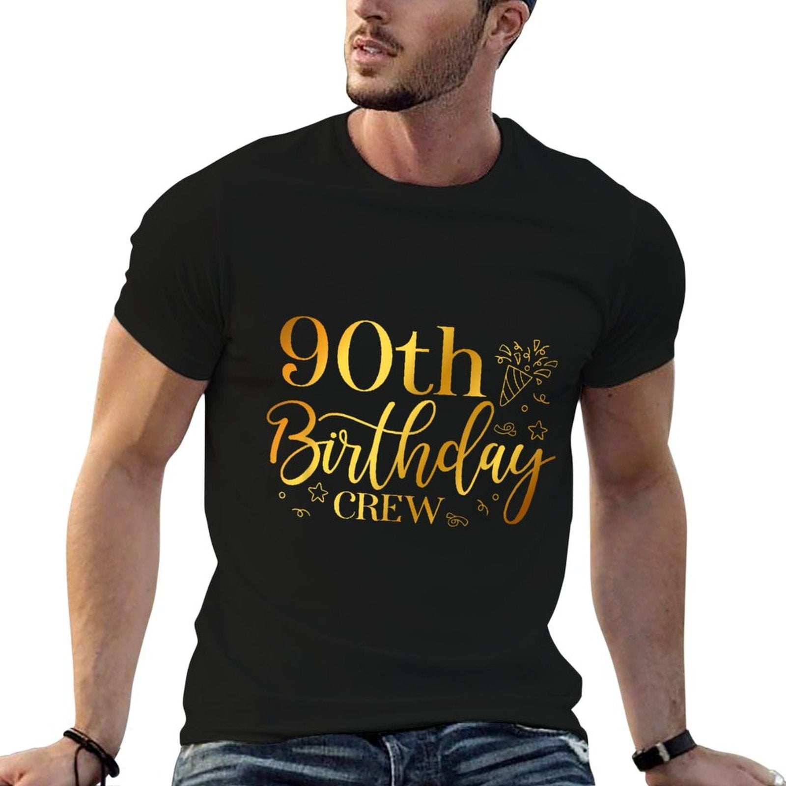 90th Birthday Crew 90 Years Old Bday Matching Group Party  Graphic-printed T-Shirt