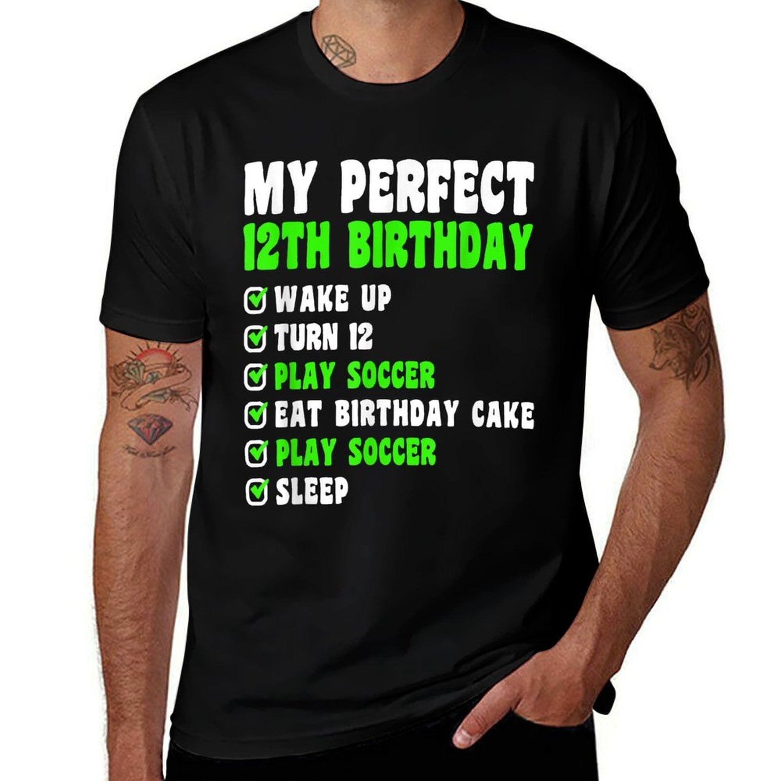 12 Year Old My Perfect 12th Birthday Soccer 12th Birthday  Stretchy T-Shirt