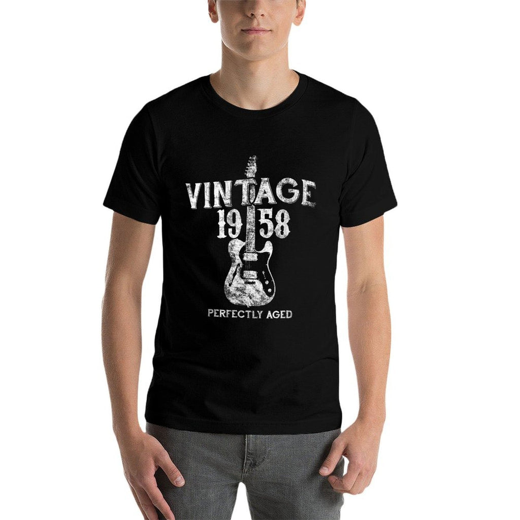 60th Birthday Vintage Rocker Design 1958 Retro  Lightweight T-Shirt