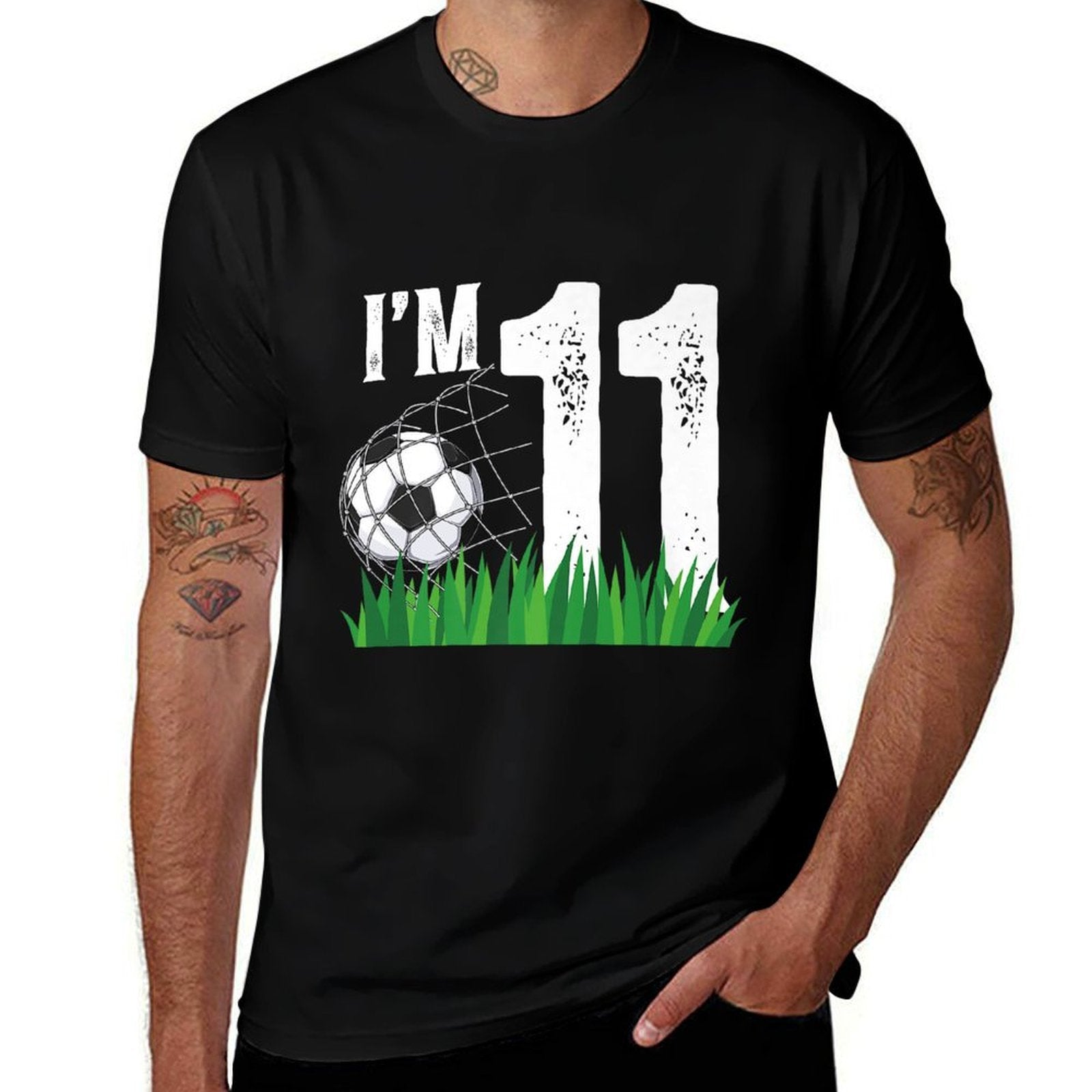 11th Soccer Birthday Party Eleven Year Old Soccer Player Premium  Heathered Texture T-Shirt