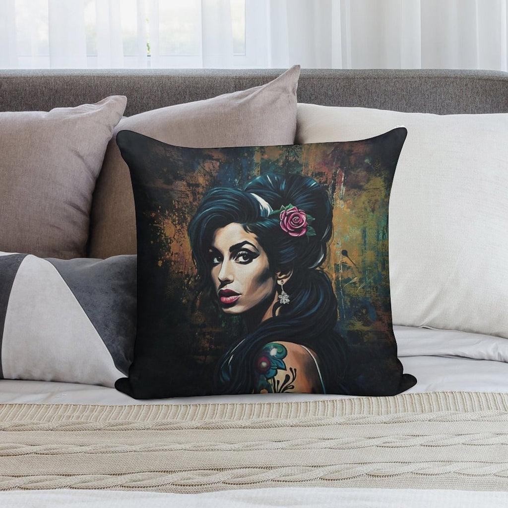 Amy Hairstyle Soft Warmth Comfort Throw Pillow