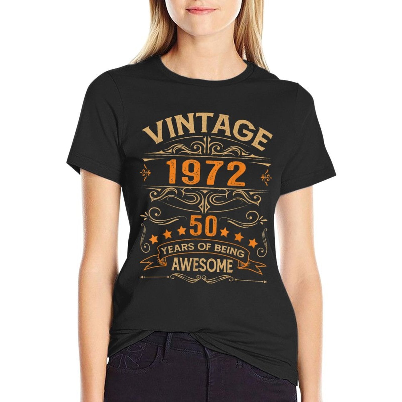 50 Year Old Retro Vintage 1972 50th Birthday for Men & Women  Vintage-inspired T-Shirt