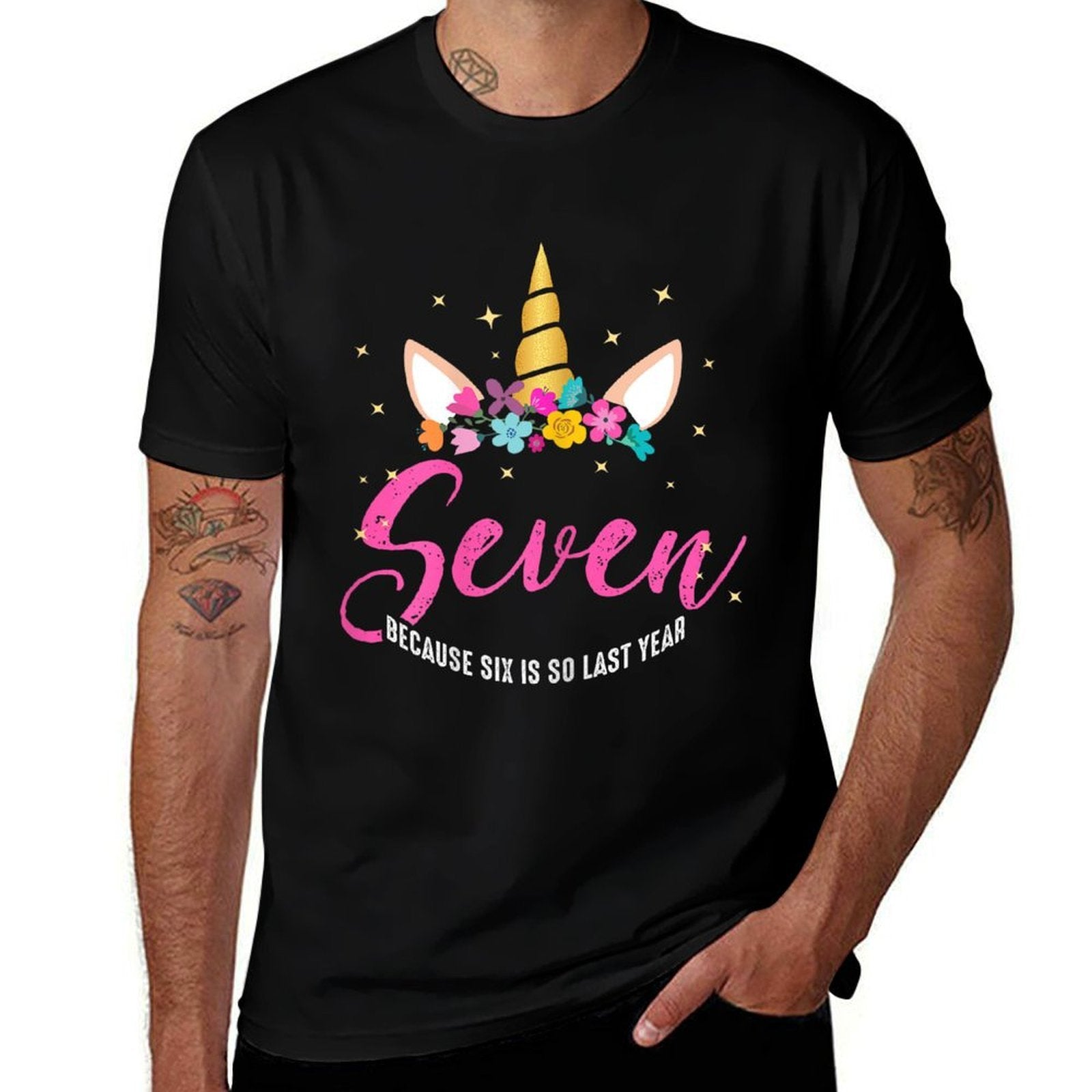 7 Years Old Birthday Girl Gifts Unicorn 7th Birthday  Relaxed-fit T-Shirt