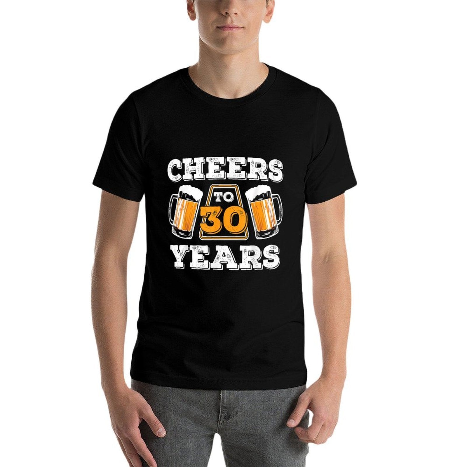 30th Birthday - Cheers To 30 Years Distressed Gift  Breathable T-Shirt