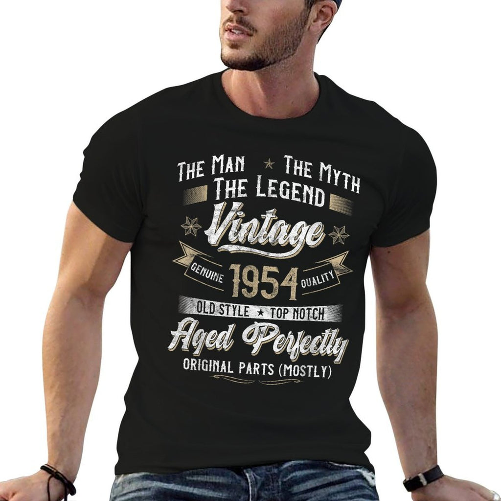 71st Birthday Gift Vintage 1954 Men Funny 71 Years Old 1954  High-quality Stitching T-Shirt