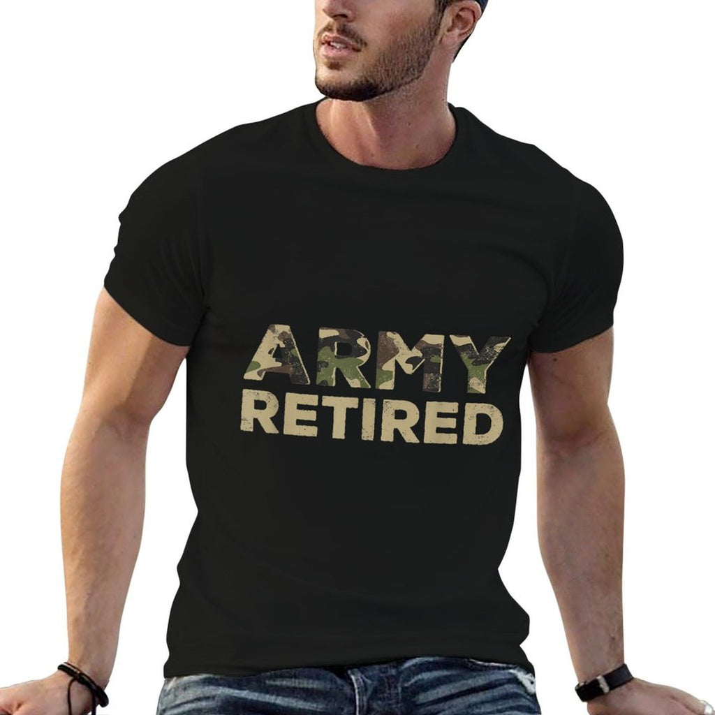 Army Retired Military U.S. Army Retirement Veteran  Cotton T-Shirt