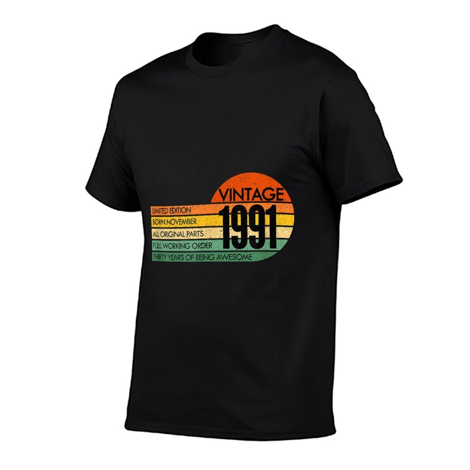 30 Years Old Vintage NOVEMBER 1991 30th Birthday  High-quality Stitching T-Shirt