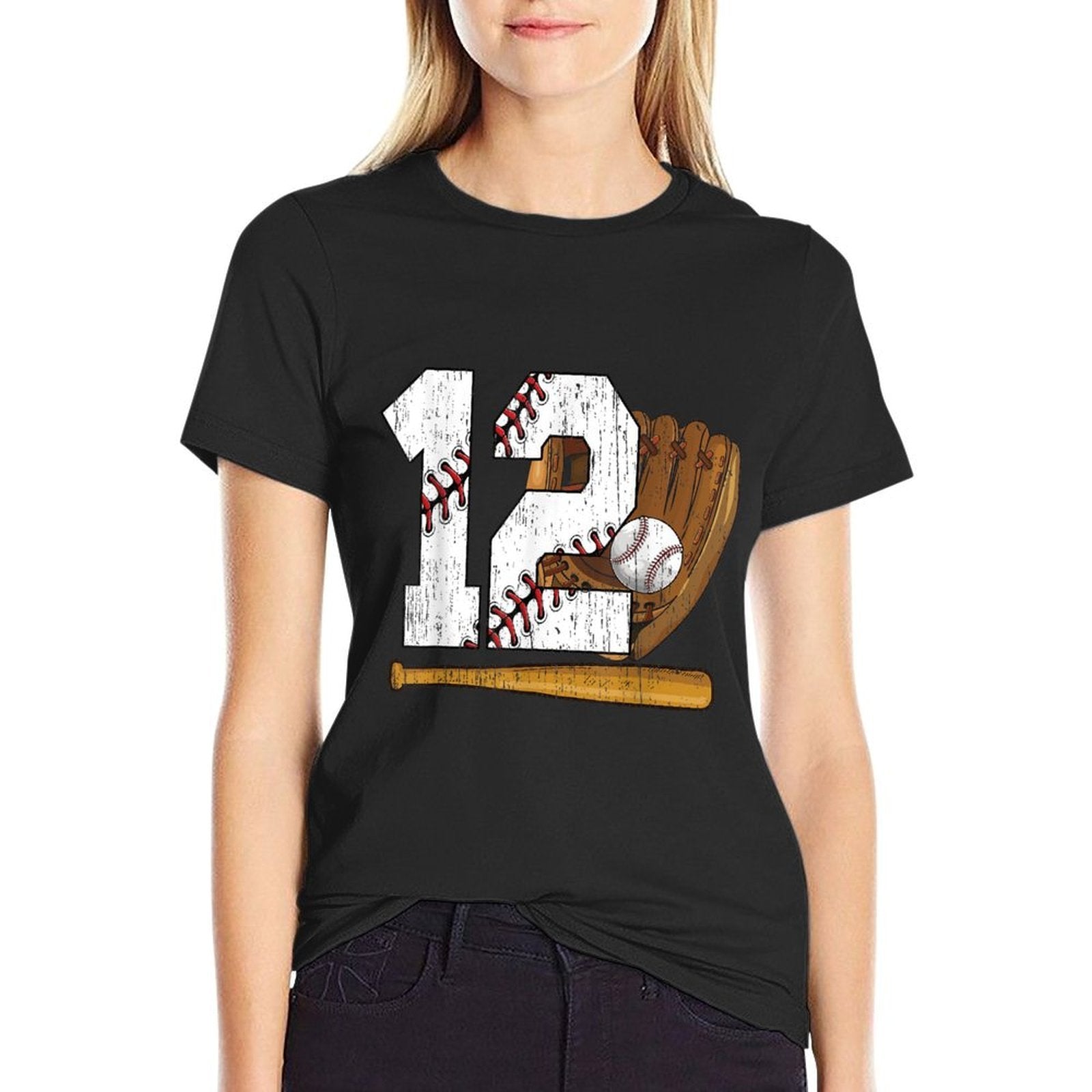 12th Birthday Baseball Boy Twelve Year Old Baseball Player  Stretchy T-Shirt