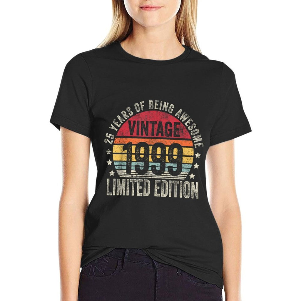 25 Year Old Gifts Vintage 1999 Limited Edition 25th Birthday  Trendy Pattern T-Shirt