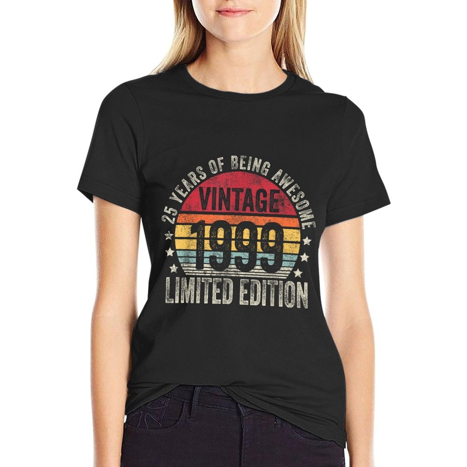 25 Year Old Gifts Vintage 1999 Limited Edition 25th Birthday  Trendy Pattern T-Shirt