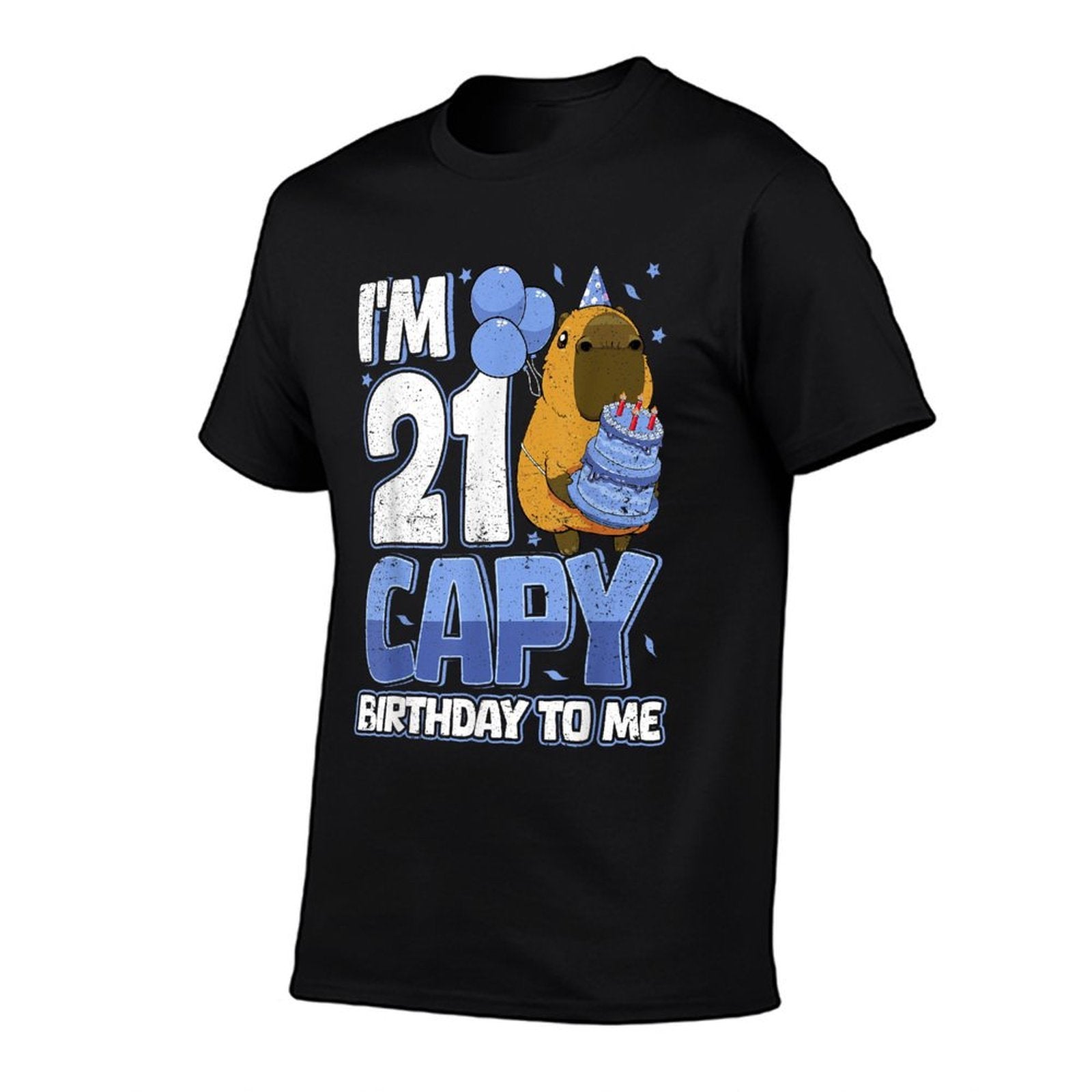 21 Years Capy Birthday to Me Boys 21st Birthday Capybara  Easy-care T-Shirt
