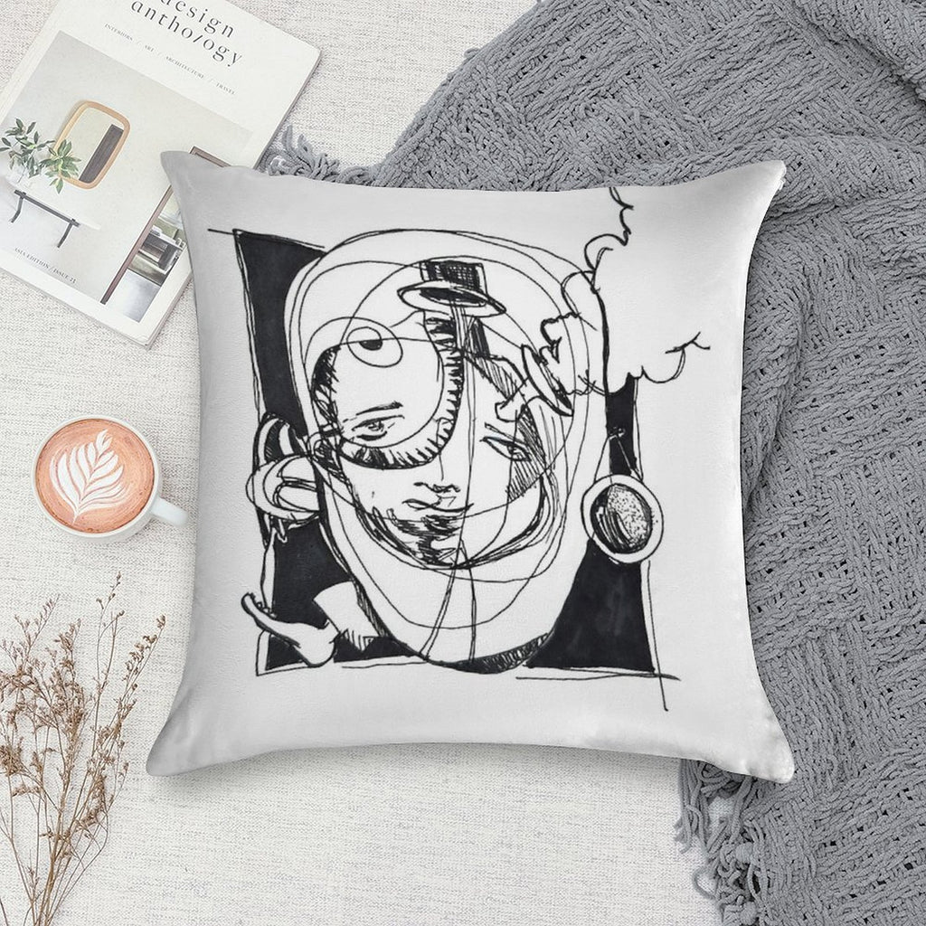 Around Space Soft Hidden Zipper Throw Pillow
