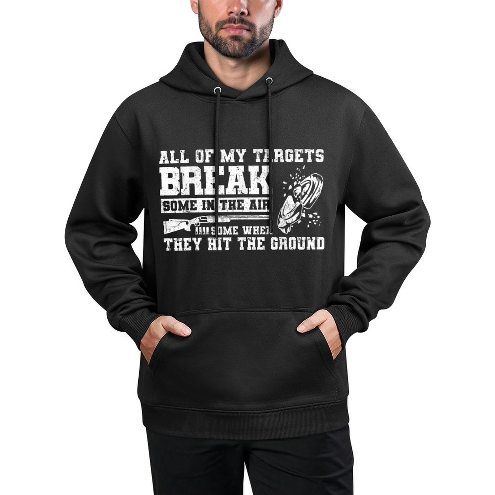 All Of My Targets Break - Clay Pigeon Skeet Trap Shooting Moisture-Wicking Hoodie