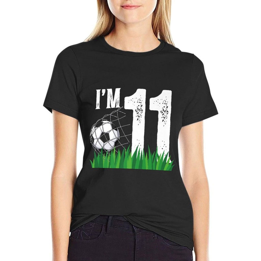 11th Soccer Birthday Party Eleven Year Old Soccer Player Premium  Heathered Texture T-Shirt