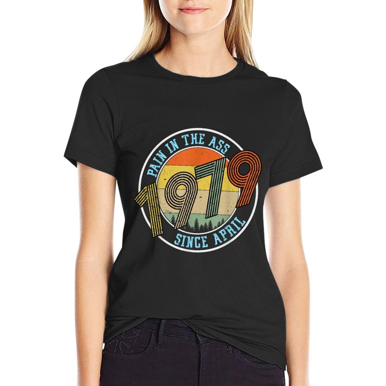 April 1979 40th Birthday  Retro Vintage 1979 Birthday  Slim-fit Cut T-Shirt
