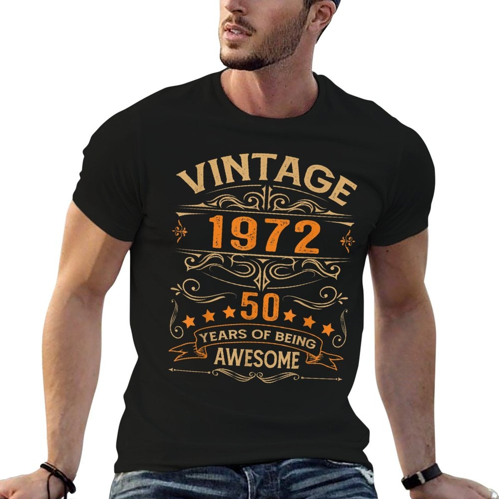 50 Year Old Retro Vintage 1972 50th Birthday for Men & Women  Vintage-inspired T-Shirt
