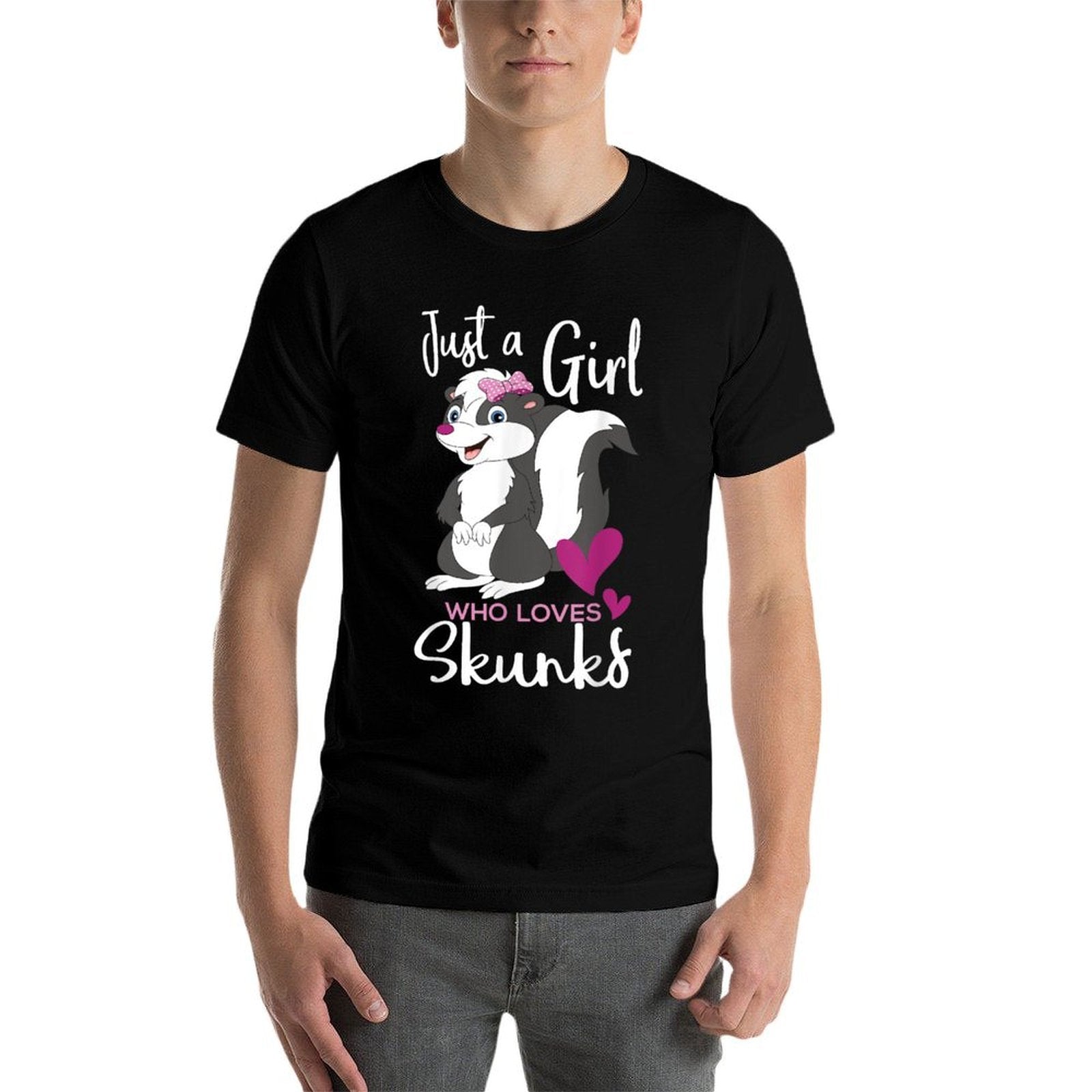 A Girl Who Loves Skunks - Skunk Lover Zookeeper Zoologist  Polyester Blend T-Shirt