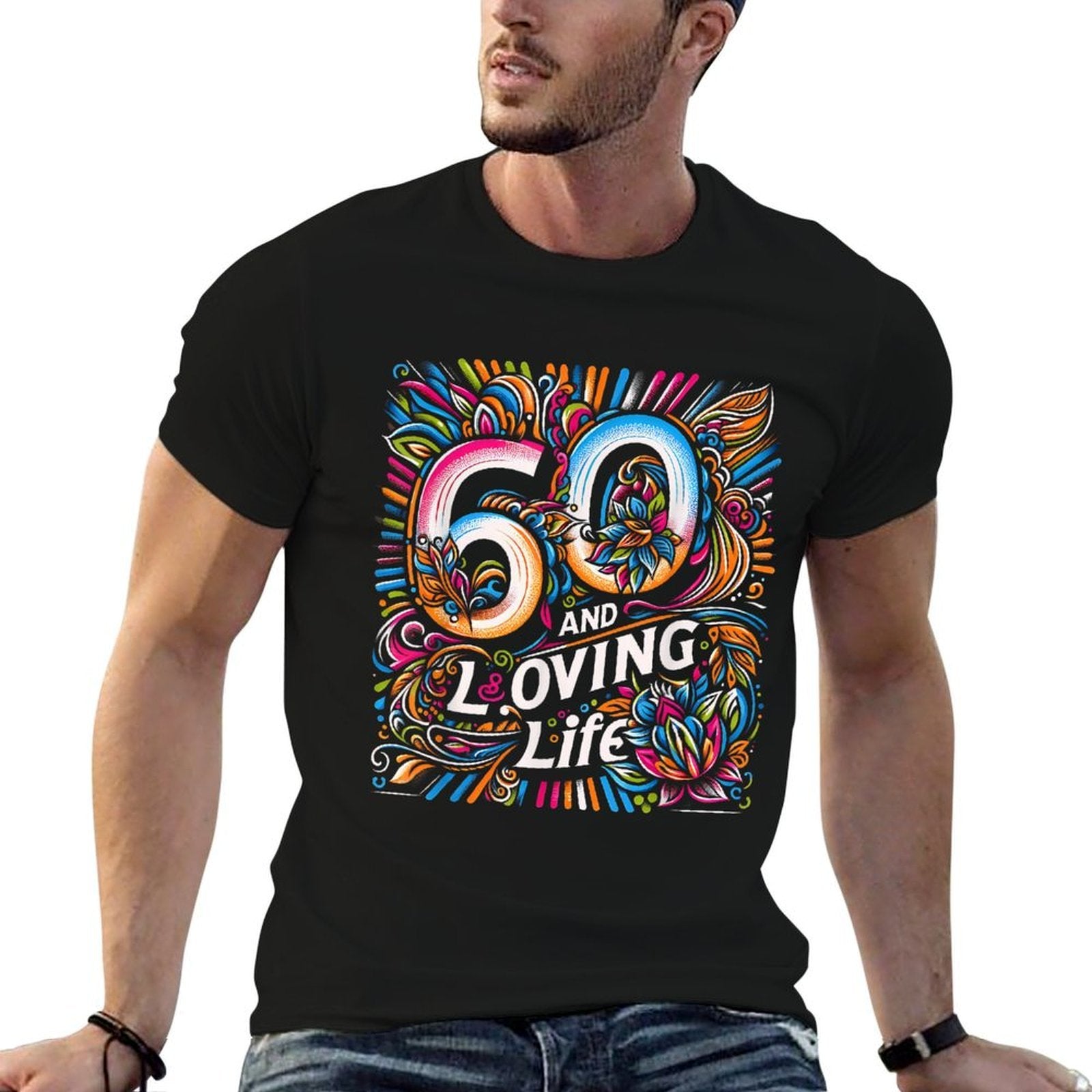 60th Birthday Women And Loving Life Sixty Birthday  Graphic-printed T-Shirt