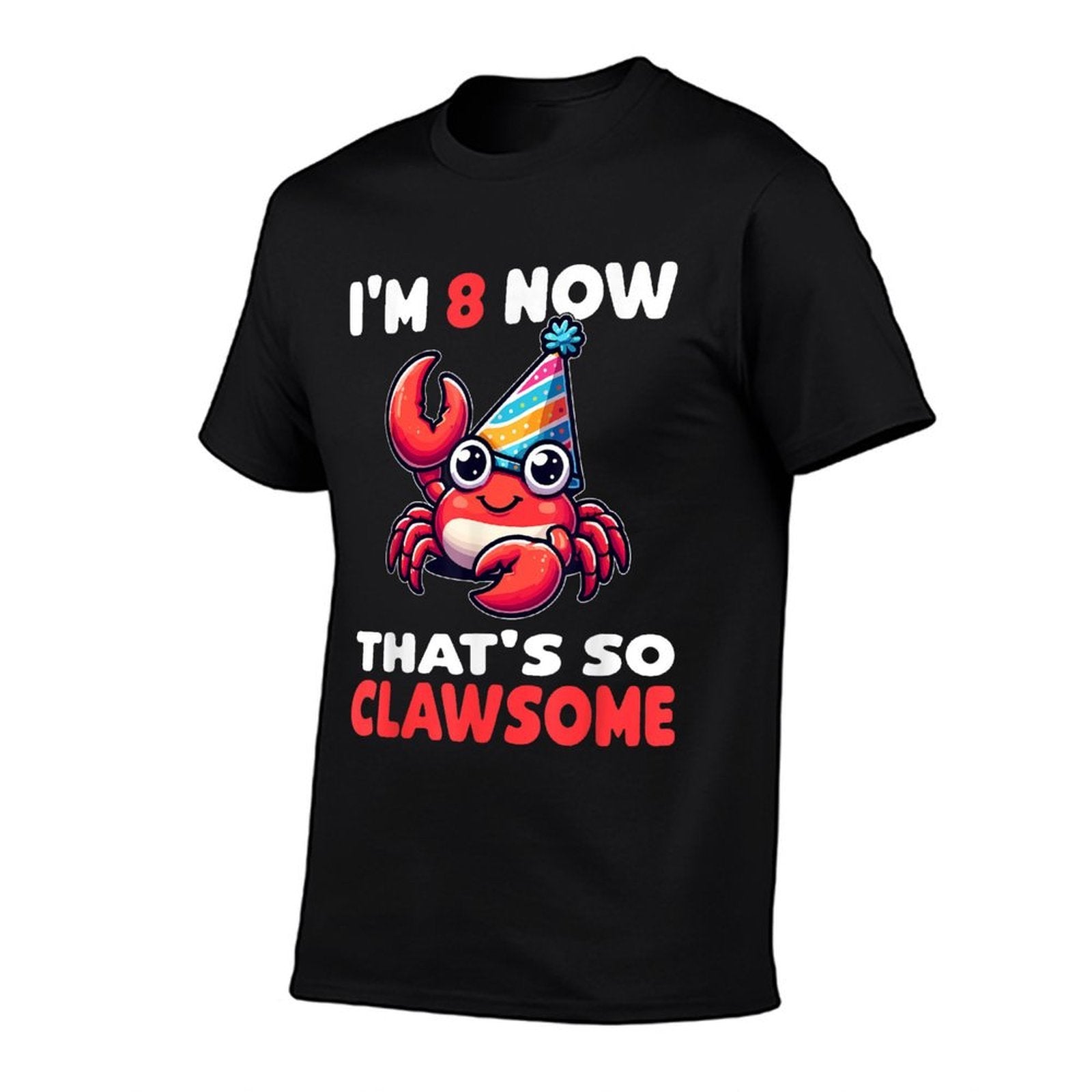 8th Birthday Crab Outfit Eight Year Old Birthday  Stretchy T-Shirt