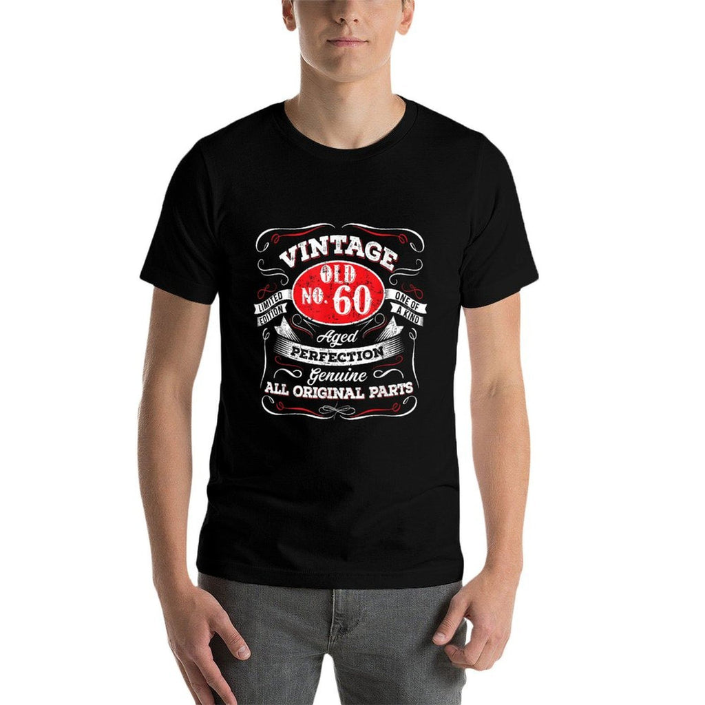 60th Birthday - Vintage Sixty Year Old  High-quality Stitching T-Shirt
