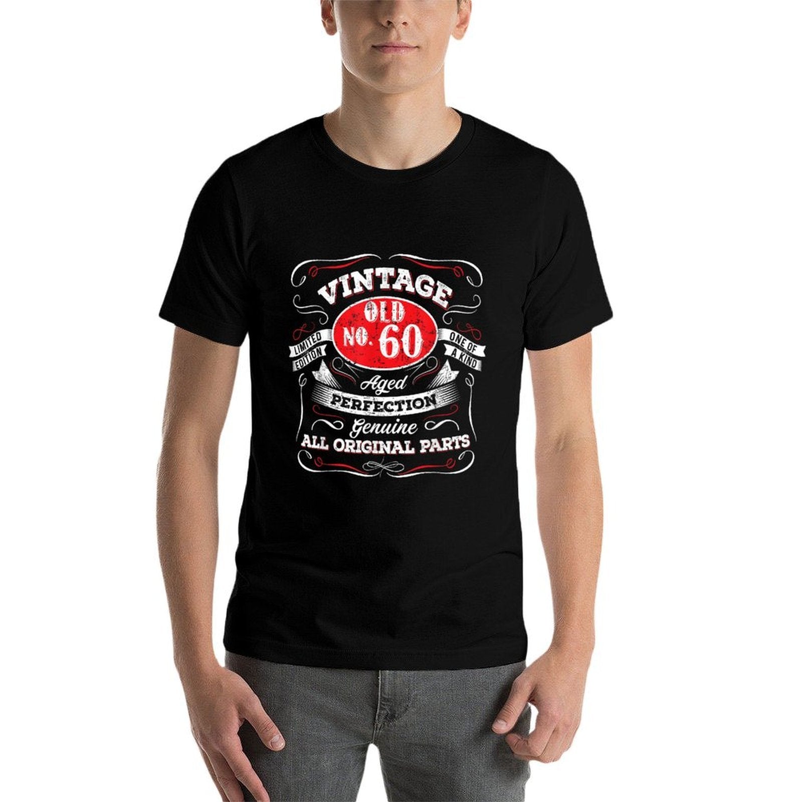 60th Birthday - Vintage Sixty Year Old  High-quality Stitching T-Shirt