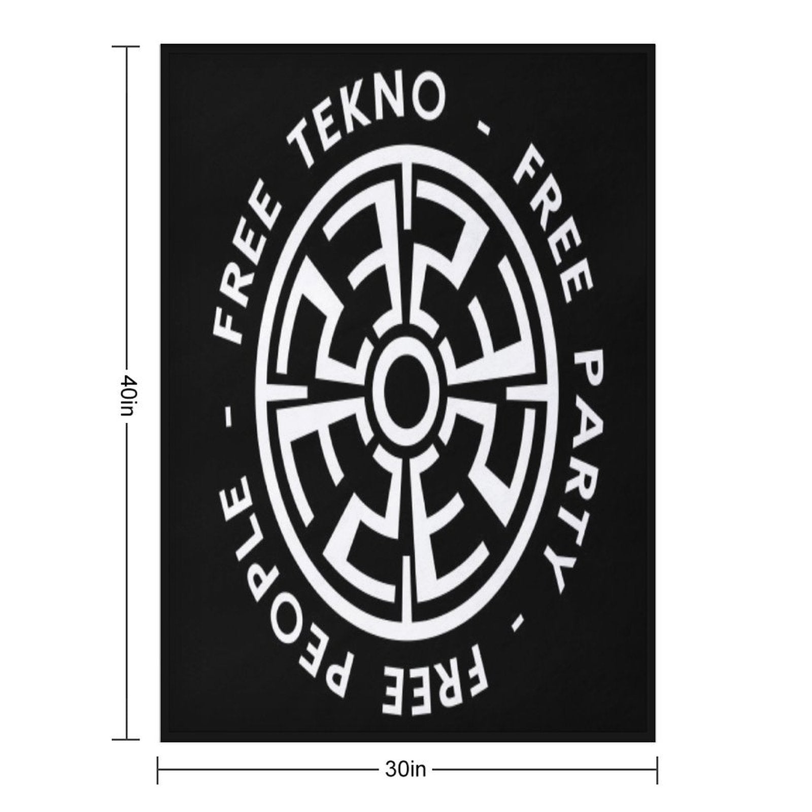 23FT002 - Tekno 23 People Free Tekno Free Party Comfort Throw Blanket