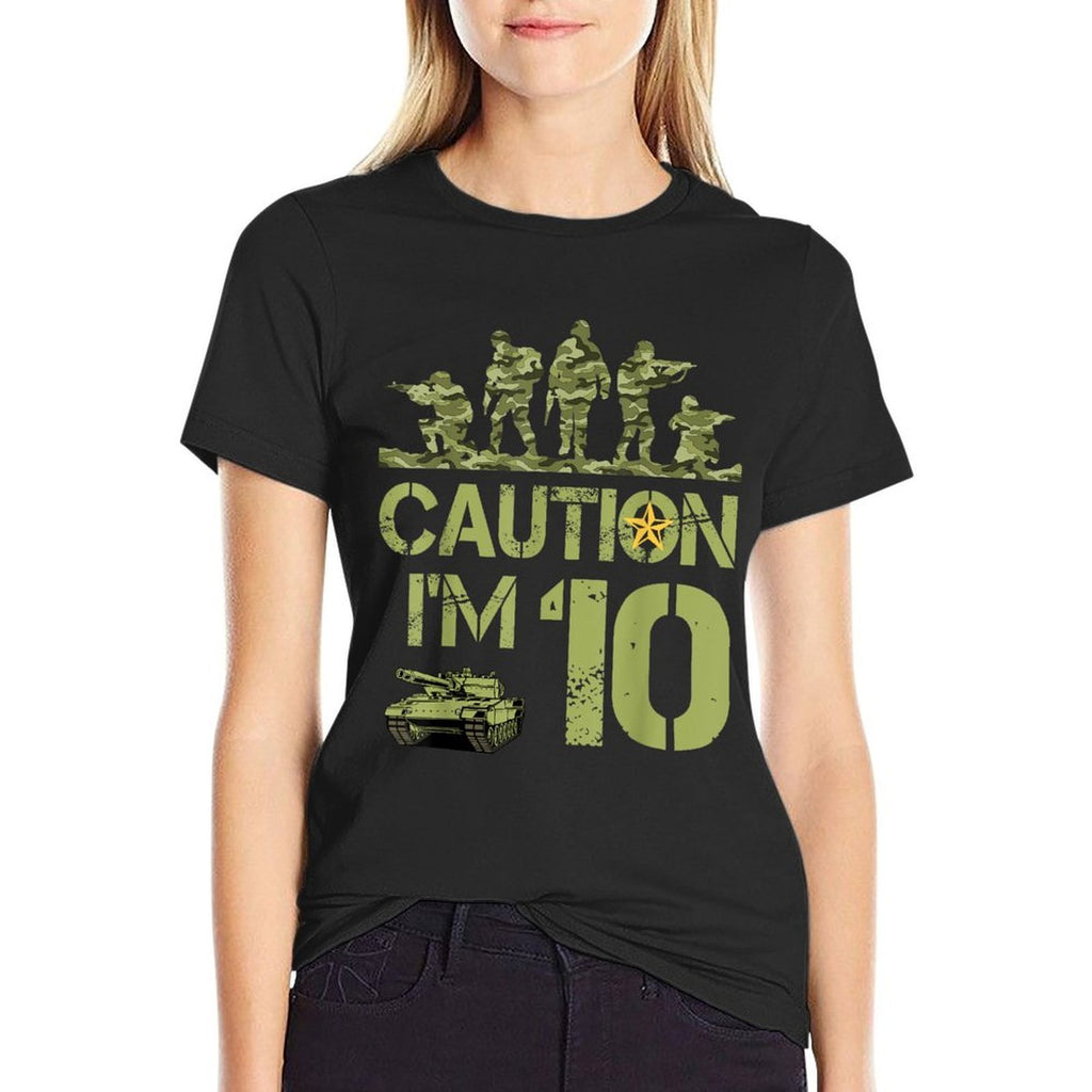 10th Birthday Military I'm 10 Year Old Soldier Camo Birthday  Versatile T-Shirt