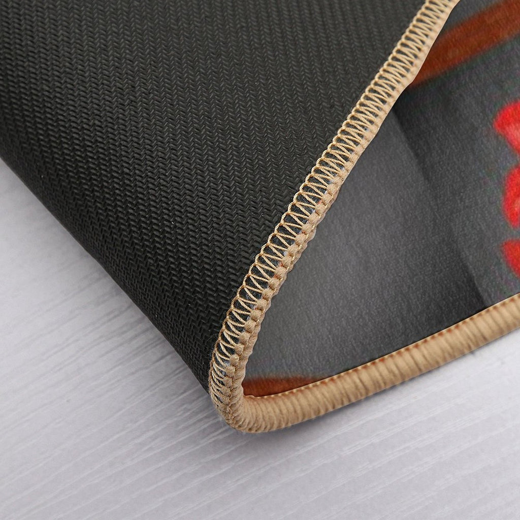 Red Flowers Under The Moonlight  High-Traffic Bath Mat