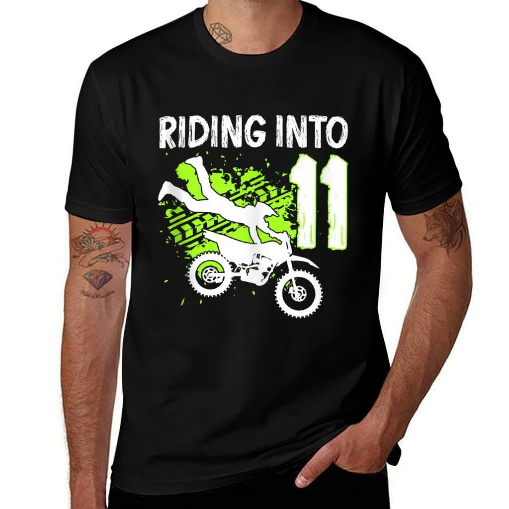 11th Motocross Birthday Eleven Year Old Motocross Rider  Easy-care T-Shirt