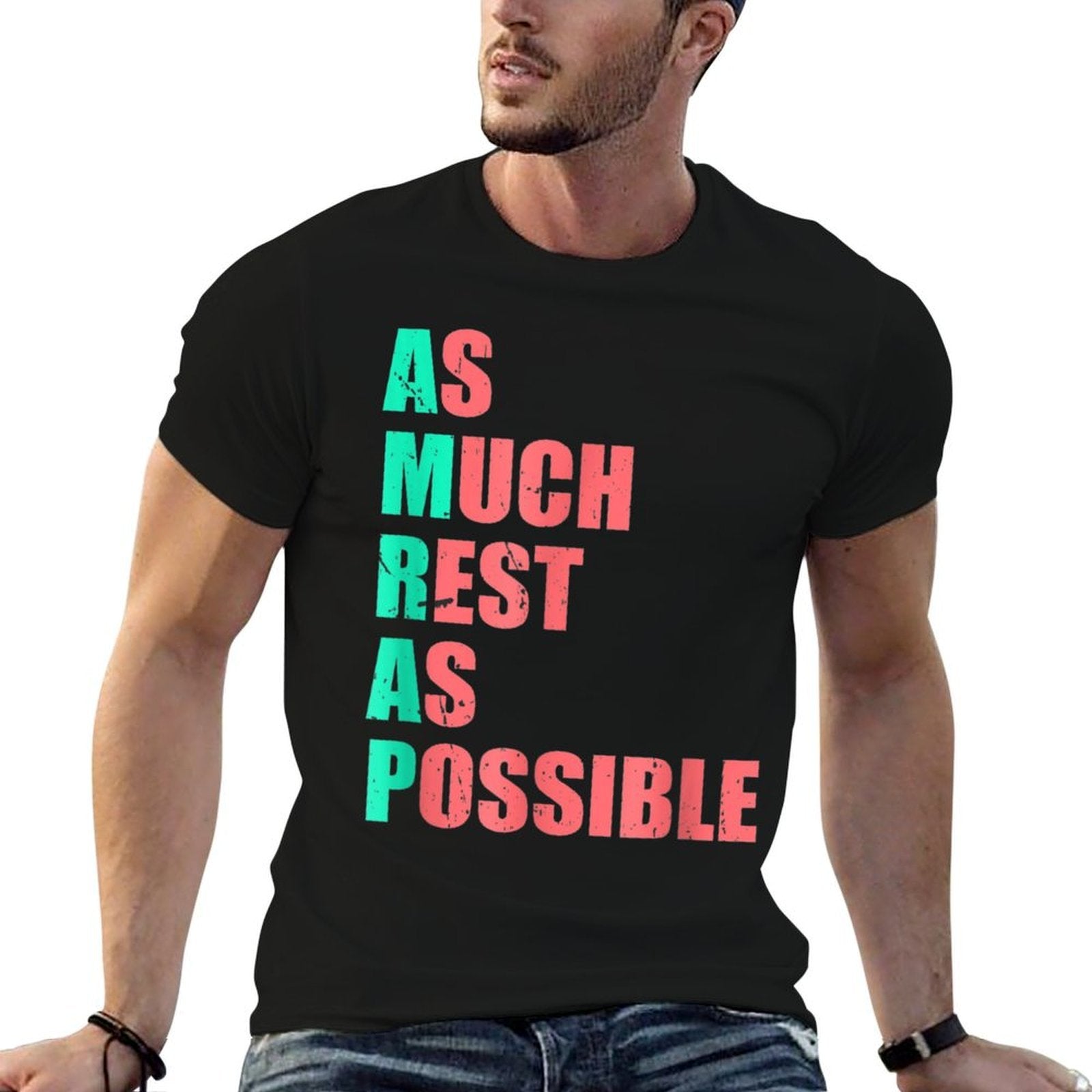 As Much Rest As Possible AMRAP Funny Trendy  Easy-care T-Shirt