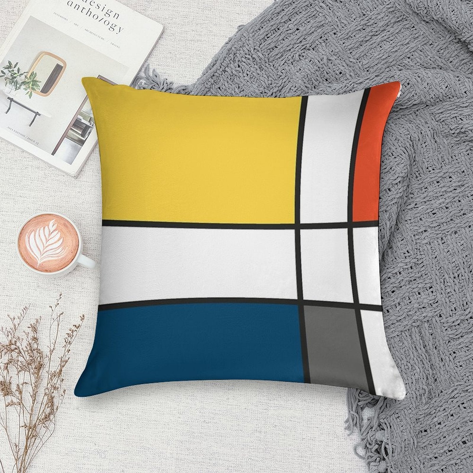 Abstract#72 Soft Fade-Resistant Throw Pillow