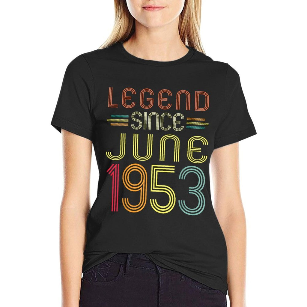 70 Years Old Gifts - Legend Since June 1953 70th Birthday  Soft T-Shirt