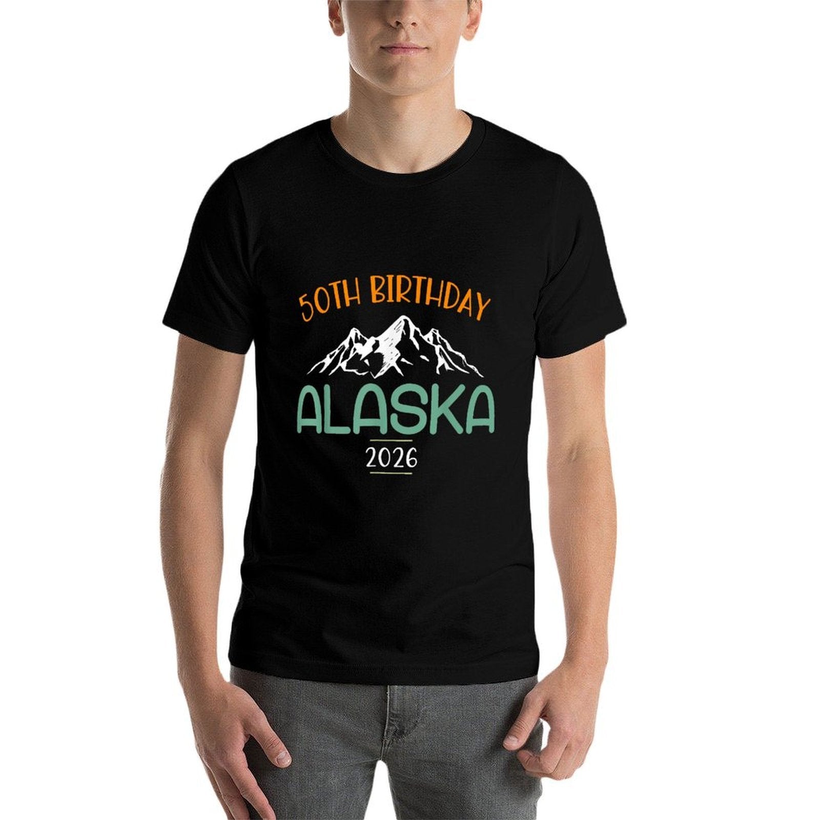 50th Birthday Alaska Cruise 2026 Matching Group Vacation  Wrinkle-resistant T-Shirt