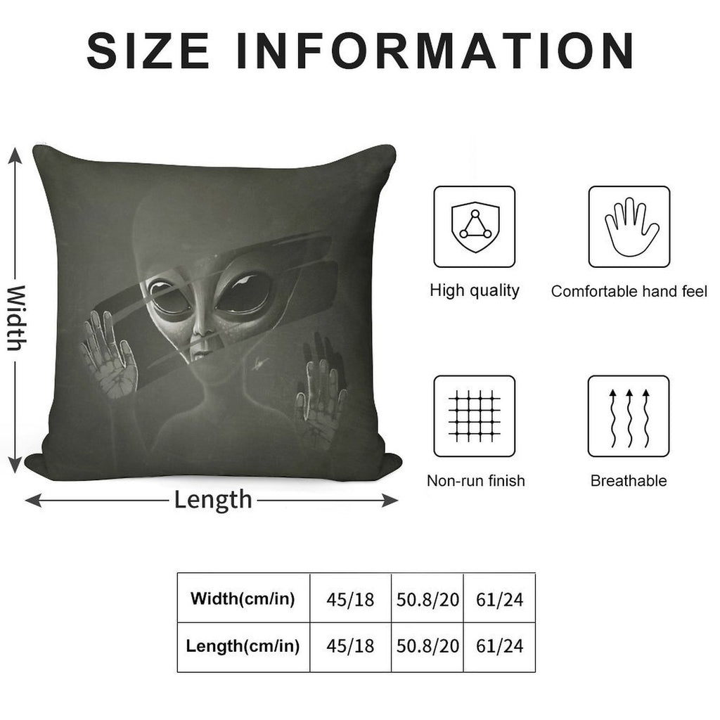 Alien Soft Decorative Cover Throw Pillow