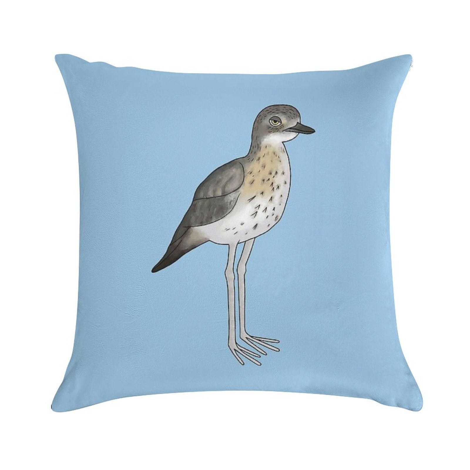 Annoyed Bush Stone Curlew Soft High-Density Material Throw Pillow