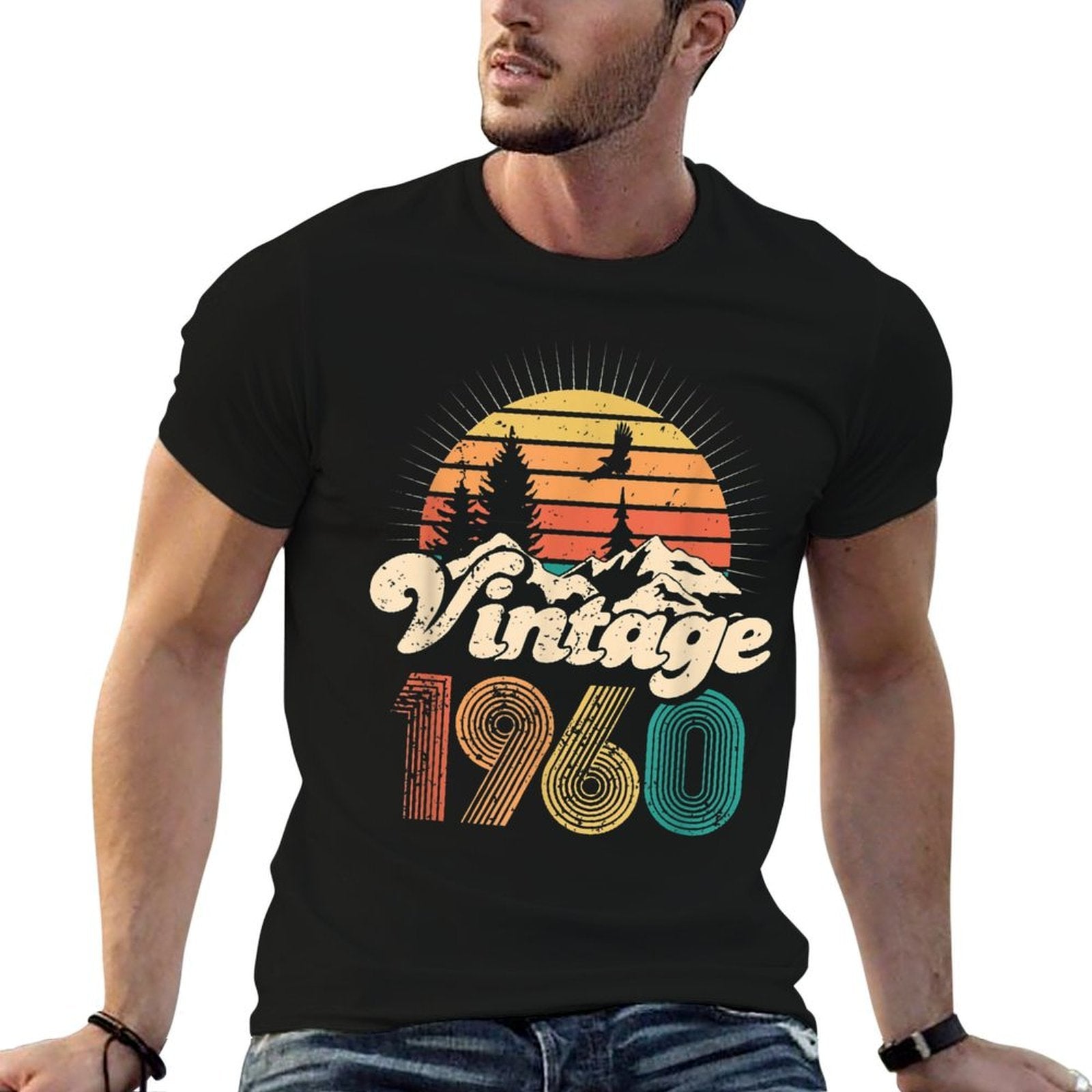 60th Birthday Gift - Vintage 1960 - 60 Years Old Men Women  Lightweight T-Shirt